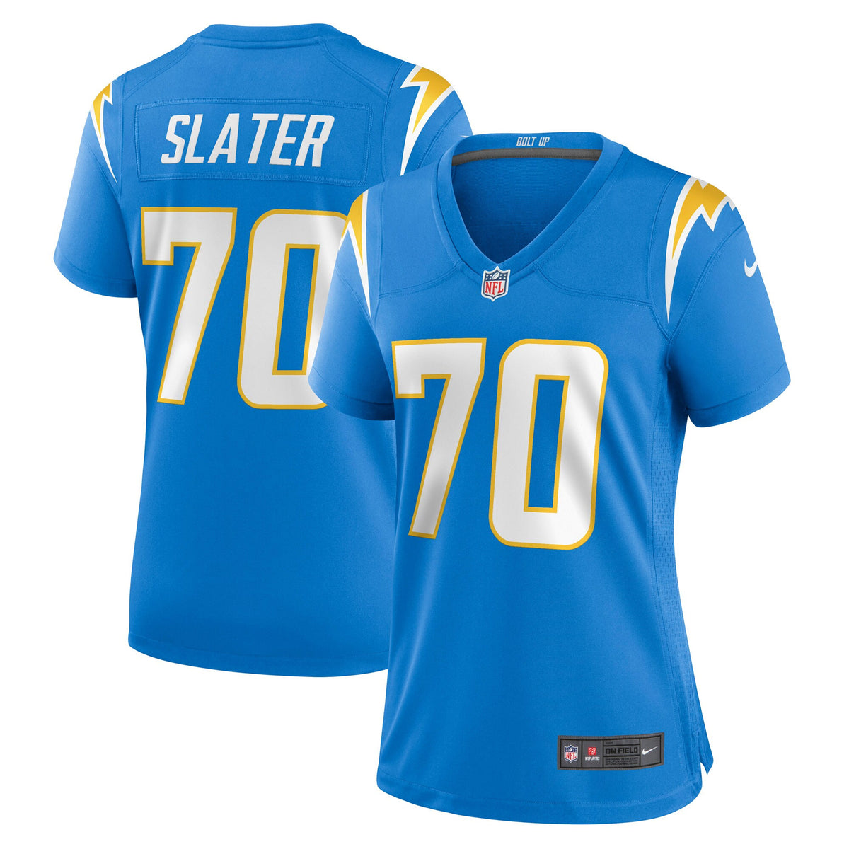 Rashawn Slater Los Angeles Chargers blue jersey