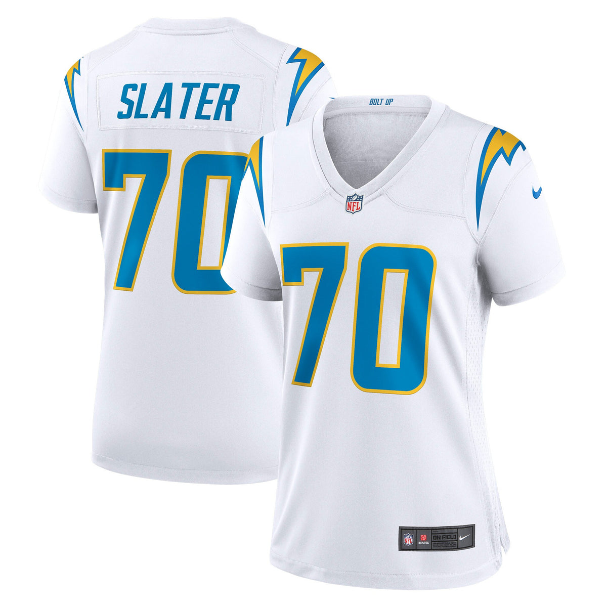 Rashawn Slater Los Angeles Chargers white jersey