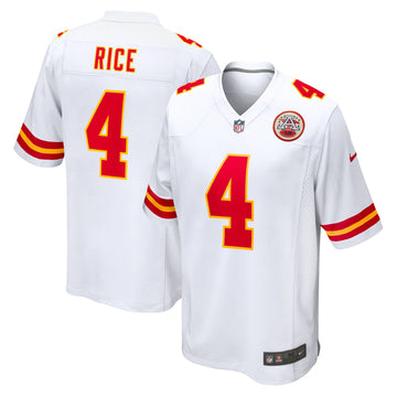 Rashee Rice Kansas City Chiefs white jersey