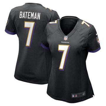 Rashod Bateman Baltimore Ravens black Game jersey