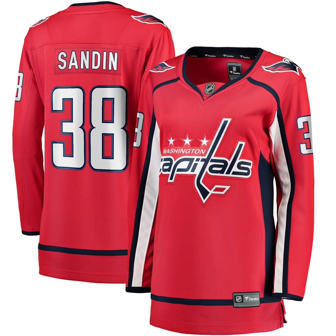 Rasmus Sandin Washington Capitals red Home jersey