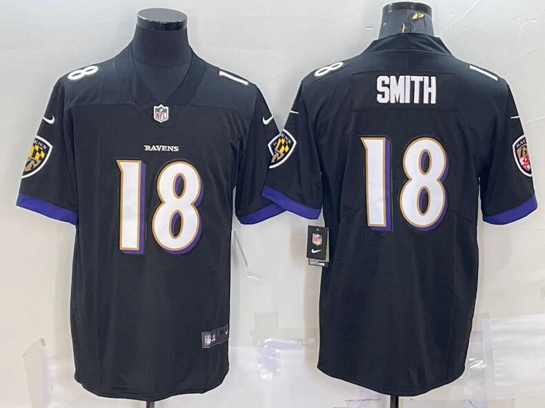 Roquan Smith Baltimore Ravens black Vapor jersey