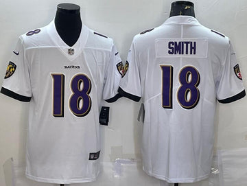Roquan Smith Baltimore Ravens white Vapor jersey