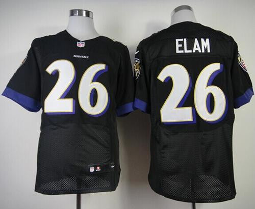 Matt Elam Baltimore Ravens black Elite jersey