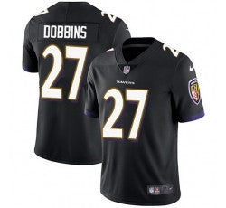 J K Dobbins Baltimore Ravens black Vapor jersey
