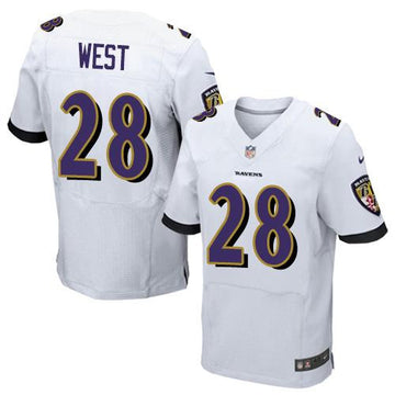 Terrance West Baltimore Ravens white Elite jersey