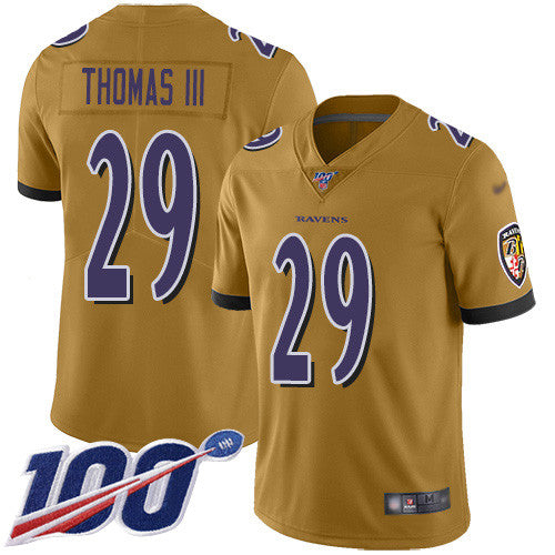 Earl Thomas III Baltimore Ravens gold Inverted Legend jersey