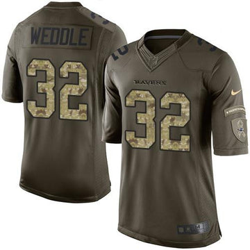 Eric Weddle Baltimore Ravens green Salute To Service jersey
