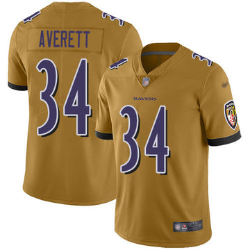 Anthony Averett Baltimore Ravens gold Inverted Legend jersey