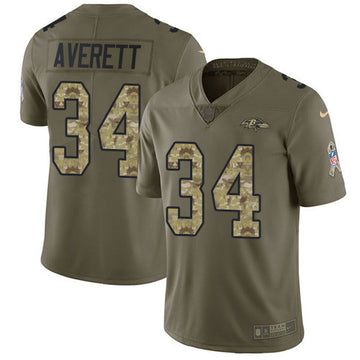 Anthony Averett Baltimore Ravens olive Salute To Service jersey