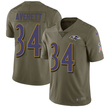 Anthony Averett Baltimore Ravens olive Salute To Service jersey