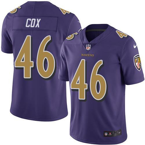 Morgan Cox Baltimore Ravens purple Limited jersey
