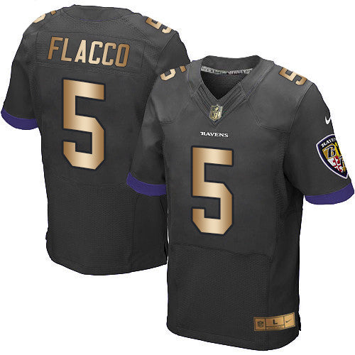 Joe Flacco Baltimore Ravens black Elite jersey