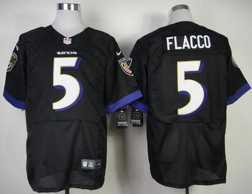 Joe Flacco Baltimore Ravens black Elite jersey