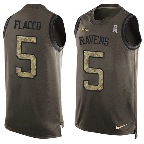 Joe Flacco Baltimore Ravens green Salute To Service jersey