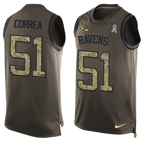 Kamalei Correa Baltimore Ravens green Salute To Service jersey