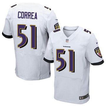 Kamalei Correa Baltimore Ravens white Elite jersey