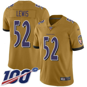 Ray Lewis Baltimore Ravens gold Inverted Legend jersey