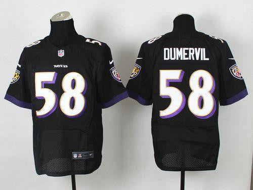 Elvis Dumervil Baltimore Ravens black Elite jersey