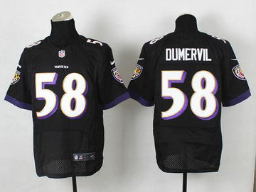 Elvis Dumervil Baltimore Ravens black Elite jersey