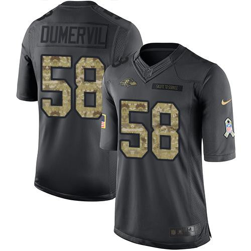 Elvis Dumervil Baltimore Ravens black Salute To Service jersey