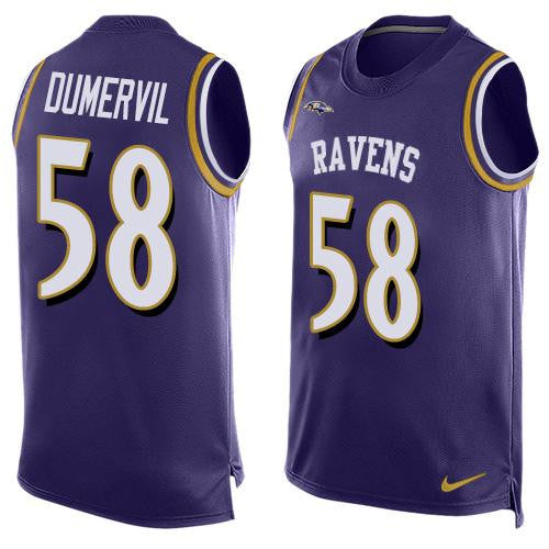Elvis Dumervil Baltimore Ravens purple Limited jersey
