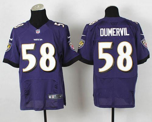 Elvis Dumervil Baltimore Ravens purple Elite jersey