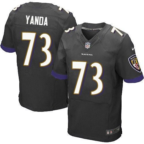 Marshal Yanda Baltimore Ravens black Elite jersey