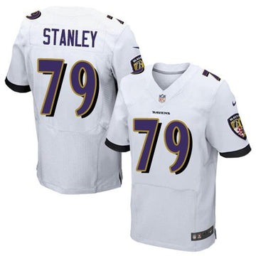 Ronnie Stanley Baltimore Ravens white Elite jersey