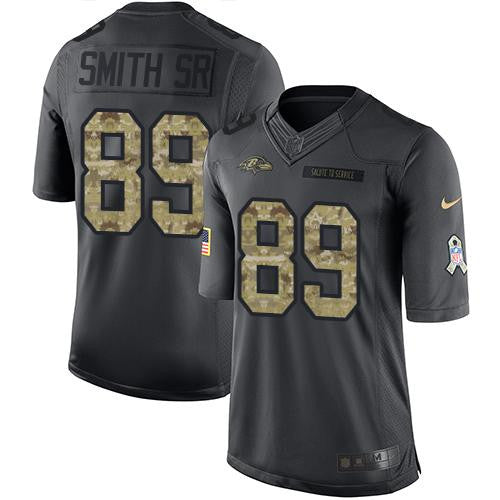 Steve Smith Sr Baltimore Ravens black Salute To Service jersey