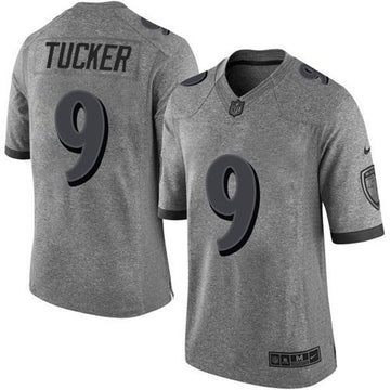 Justin Tucker Baltimore Ravens gray Limited jersey