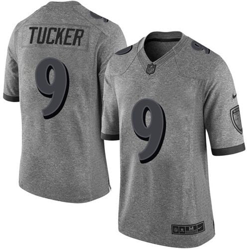 Justin Tucker Baltimore Ravens gray Limited jersey