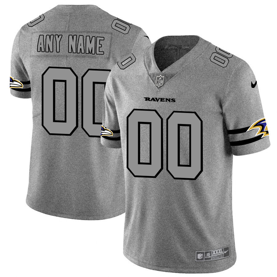 Custom Baltimore Ravens gray Vapor jersey
