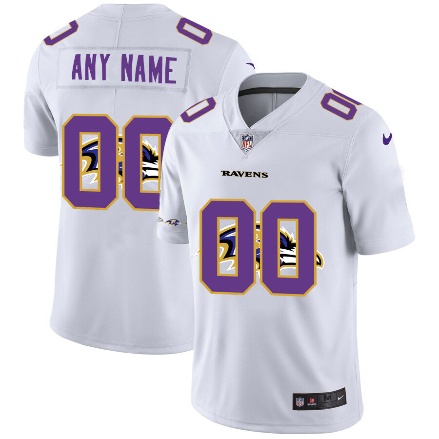 Custom Baltimore Ravens white Untouchable jersey