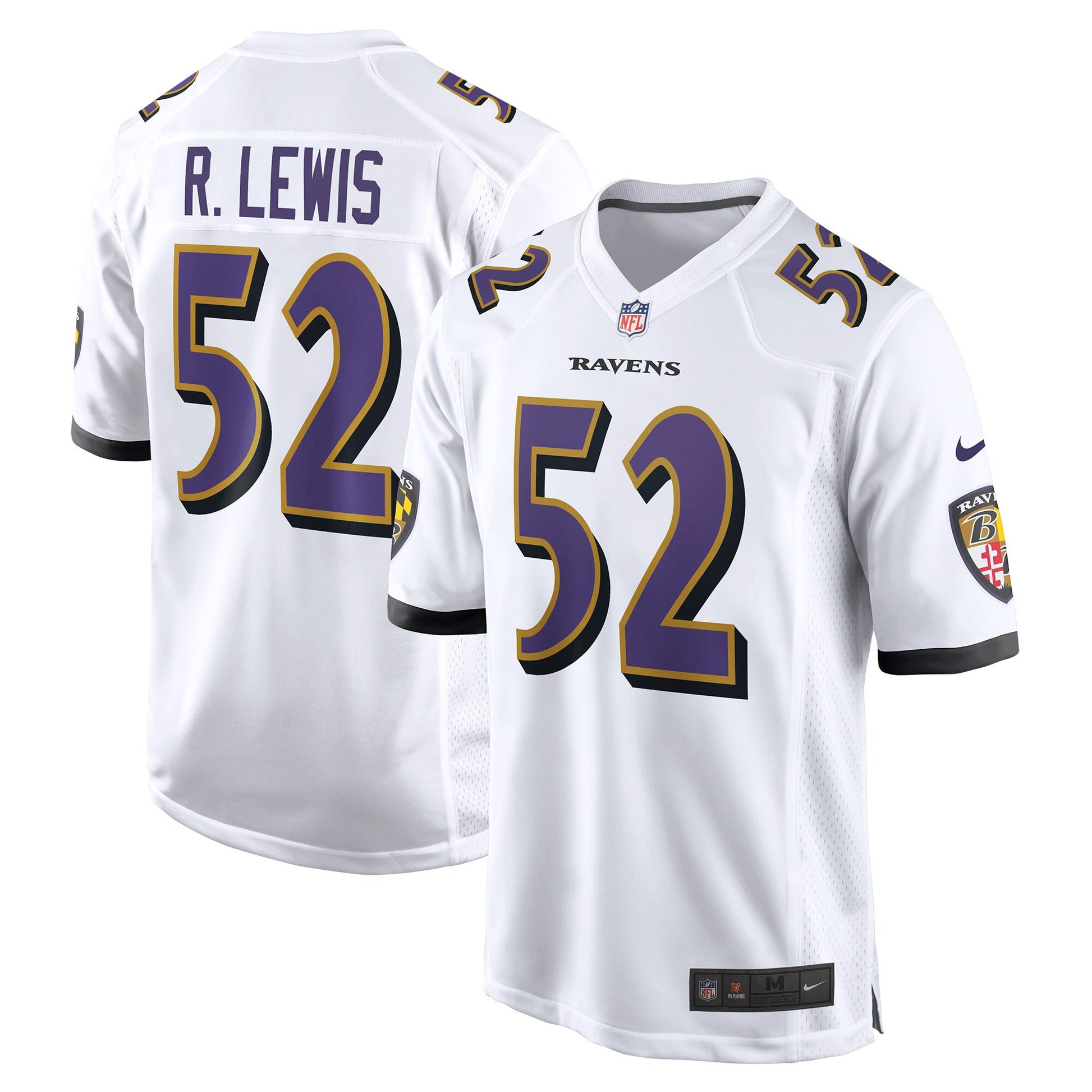 Ray Lewis Baltimore Ravens white jersey