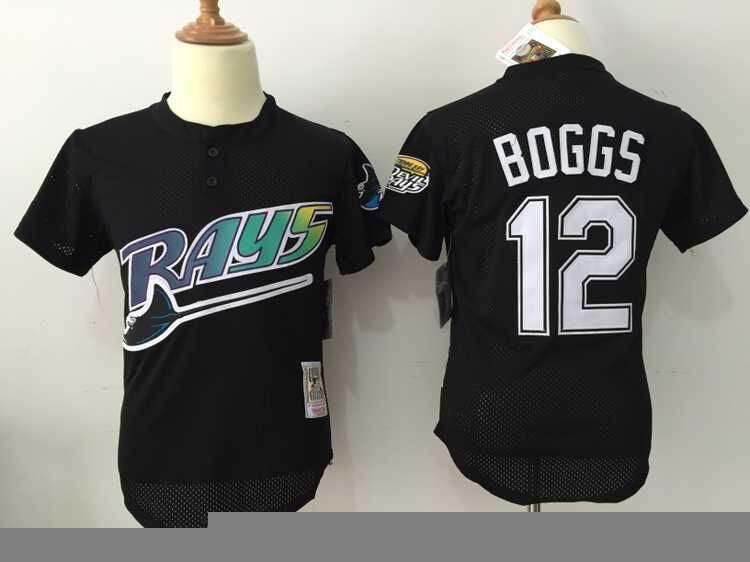 Wade Boggs Tampa Bay Rays black jersey