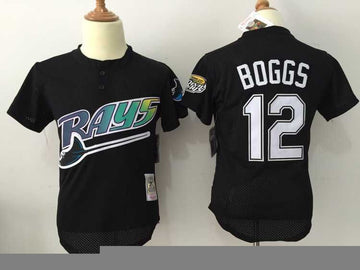 Wade Boggs Tampa Bay Rays black jersey