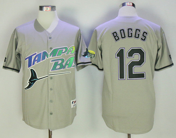 Wade Boggs Tampa Bay Rays gray Throwback jersey