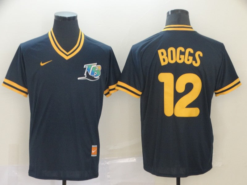 Wade Boggs Tampa Bay Rays navy Throwback jersey