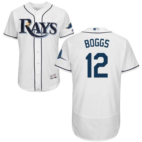 Wade Boggs Tampa Bay Rays white jersey