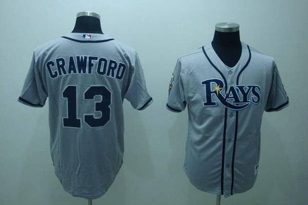 Carl Crawford Tampa Bay Rays grey jersey