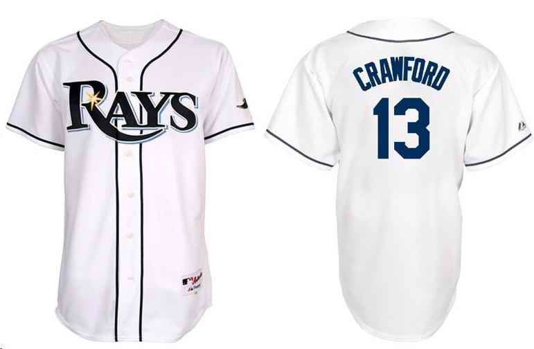 Crawforo Tampa Bay Rays white jersey