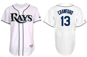 Crawforo Tampa Bay Rays white jersey