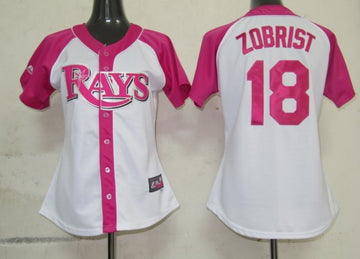 Zobrist Women Tampa Bay Rays pink Fashion jersey
