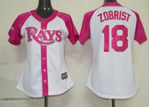 Zobrist Women Tampa Bay Rays pink Fashion jersey