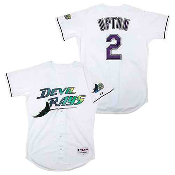 Upton New Style Tampa Bay Rays white jersey