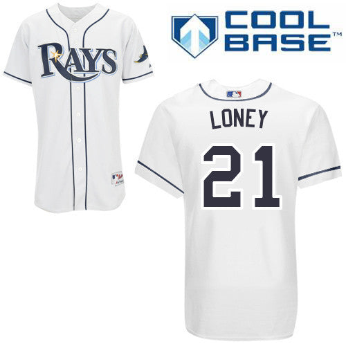 Loney Tampa Bay Rays white jersey