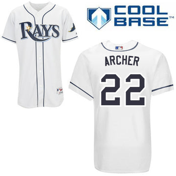 Archer Tampa Bay Rays white jersey