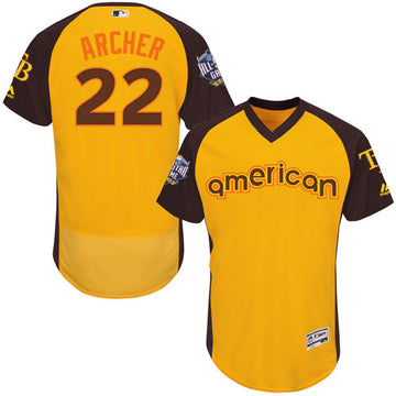 Chris Archer Tampa Bay Rays yellow Game jersey