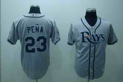 Carlos Pena Tampa Bay Rays gray jersey